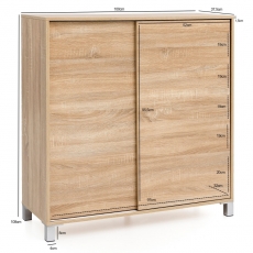 Botník Phila, 108 cm, dub - 4