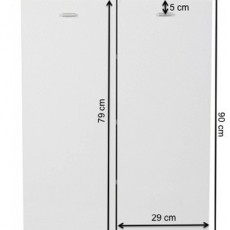 Botník pro 12 párů Taja, 90 cm, bílá - 2