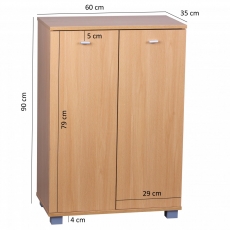 Botník pro 12 párů Taja, 90 cm, buk - 3