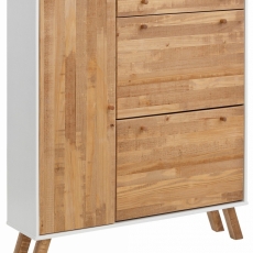 Botník Rafell, 110 cm, bílá / borovice - 1