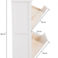 Botník s 2 výklopnými zásuvkami Skor, 98 cm - 5