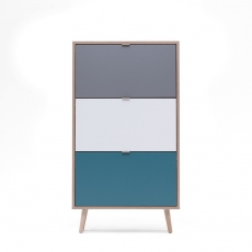 Botník s 3 výklopnými zásuvkami Orlando, 127 cm - 3