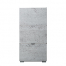 Botník s 3 výklopnými zásuvkami Wien, 117 cm, biela / betón - 5