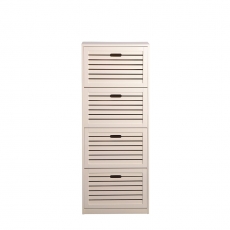 Botník s 4 výklopnými zásuvkami Feli, 145 cm, bílá - 3