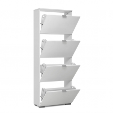 Botník s 4 výklopnými zásuvkami Wien, 155 cm, biela - 1