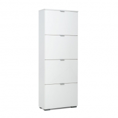 Botník s 4 výklopnými zásuvkami Wien, 155 cm, biela - 3