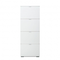 Botník s 4 výklopnými zásuvkami Wien, 155 cm, bílá - 5