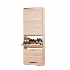 Botník s 4 výklopnými zásuvkami Zora, 162 cm, dub