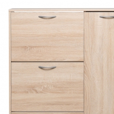 Botník s výklopnými zásuvkami a dveřmi Maine, 129 cm, dub - 4