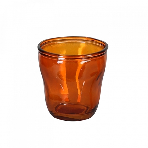 Čajový svícen z recyklovaného skla Gerona, 9 cm, oranžová - 1