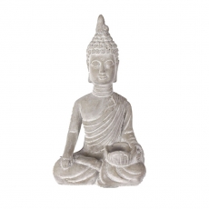 Čajový svietnik Budha, 34,5 cm, betón - 1