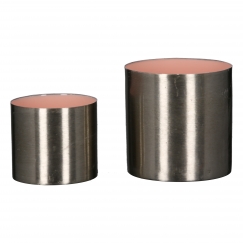 Čajový svietnik Jake, 8 cm, ružová / strieborná