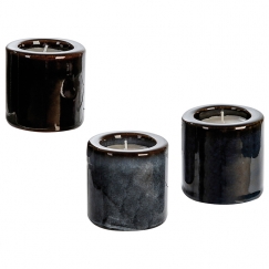 Čajový svietnik keramický Auber, 7 cm, baklažán