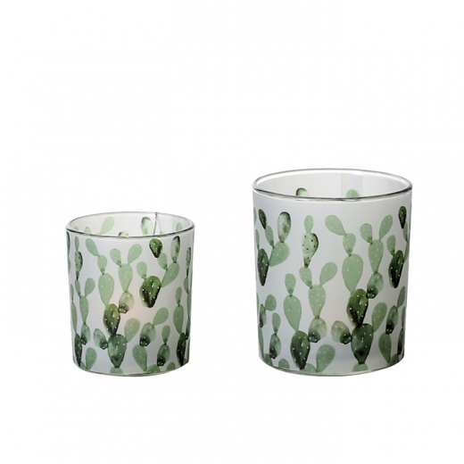 Čajový svietnik sklenený Kaktus, 10 cm - 1