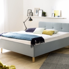 Čalouněná postel Amelie, 140x200 cm, modrá - 5