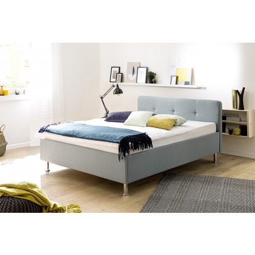 Čalouněná postel Amelie, 140x200 cm, modrá - 1