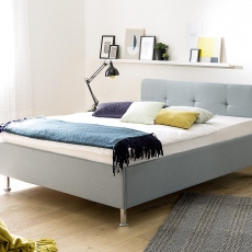 Čalouněná postel Amelie, 140x200 cm, modrá - 1