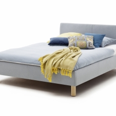 Čalouněná postel Lena, 120x200 cm, modrá - 1