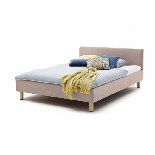 Čalouněná postel Lena, 140x200 cm, růžová - 1