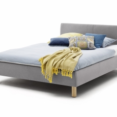 Čalouněná postel Lena, 140x200 cm, šedá - 1