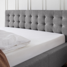 Čalouněná postel Malin, 120x200 cm, šedá - 3