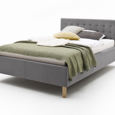 Čalouněná postel Malin, 120x200 cm, šedá - 1