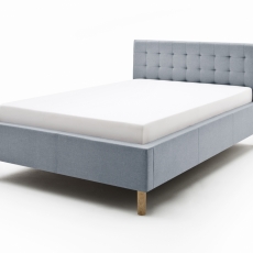 Čalouněná postel Malin, 140x200 cm, modrá - 3