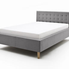 Čalouněná postel Malin, 140x200 cm, šedá - 6