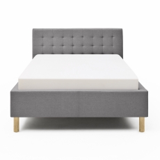 Čalouněná postel Malin, 140x200 cm, šedá - 5