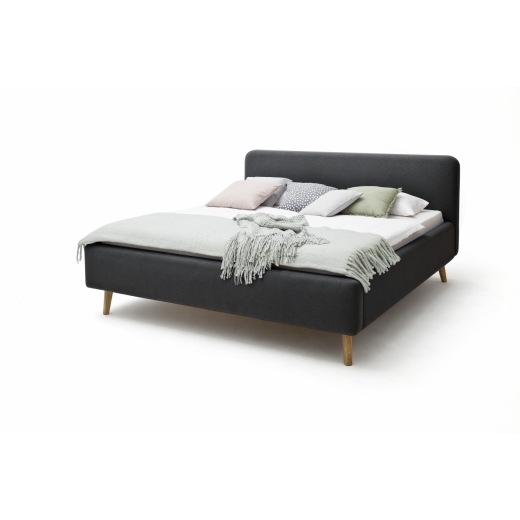 Čalouněná postel Mattis, 140x200 cm, antracitová - 1