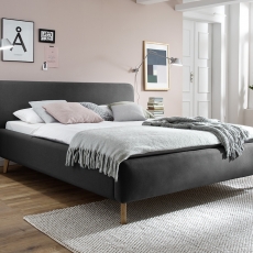 Čalouněná postel Mattis, 140x200 cm, antracitová - 2