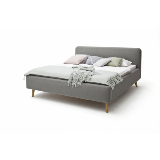 Čalouněná postel Mattis, 160x200 cm, šedá - 1