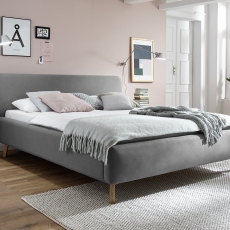 Čalouněná postel Mattis, 160x200 cm, šedá - 2