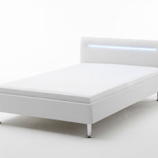 Čalouněná postel Miami, 120x200 cm, bílá - 7