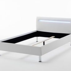 Čalouněná postel Miami, 120x200 cm, bílá - 4