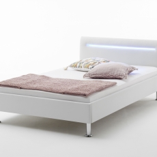 Čalouněná postel Miami, 140x200 cm, bílá - 1
