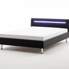 Čalouněná postel Miami, 140x200 cm, černá - 10