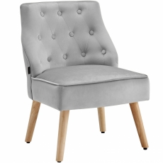 Čalouněná židle Spoky (SET 2 ks), světle šedá - 1