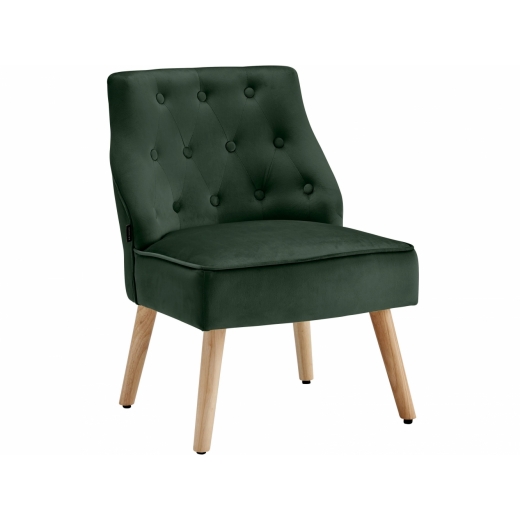 Čalouněná židle Spoky (SET 2 ks), zelená - 1