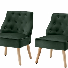 Čalouněná židle Spoky (SET 2 ks), zelená - 4