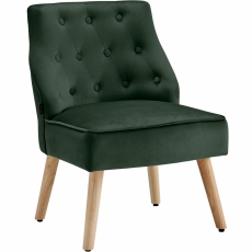 Čalouněná židle Spoky (SET 2 ks), zelená - 1