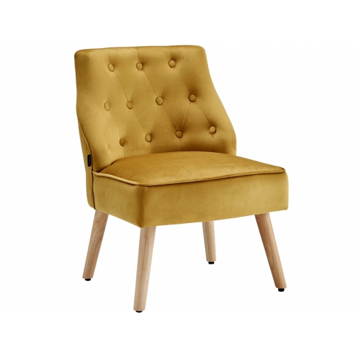 Čalouněná židle Spoky (SET 2 ks), zlatá - 1