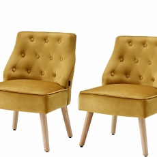 Čalouněná židle Spoky (SET 2 ks), zlatá - 4