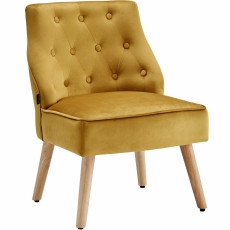Čalouněná židle Spoky (SET 2 ks), zlatá - 1