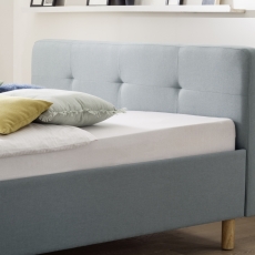 Čalúnená posteľ Amelie, 140x200 cm, modrá - 2