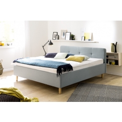 Čalúnená posteľ Amelie, 180x200 cm, modrá