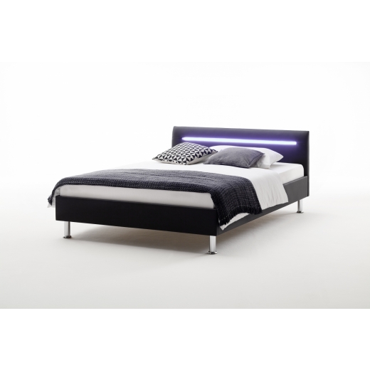 Čalúnená posteľ Miami, 140x200 cm, čierna - 1