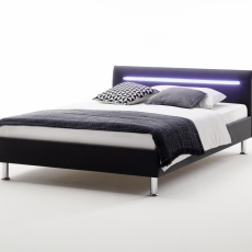 Čalúnená posteľ Miami, 140x200 cm, čierna - 1