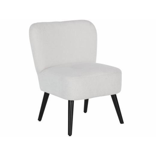 Čalúnená stolička Lerim, biela - 1