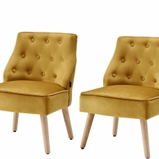 Čalúnená stolička Spoky (SET 2 ks), zlatá - 4